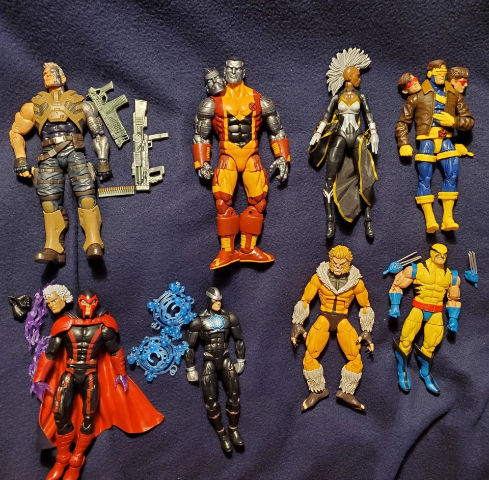 Marvel Legends X-Men Lot: Storm (Jubilee BAF Wave), Cyclops (Lovers Triangle),.. - Image 1 of 1