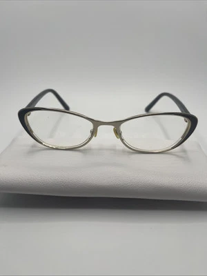 Valentino Italy V2119 001 Black/Gold Metal Cat Eye 51-18-135 mm Frame #423 - Image 1 of 4