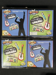 ••FOUR - Blow Up Band Inflatable Instruments - Guitar, Keyboard, Boom Box, Mic - Picture 1 of 6
