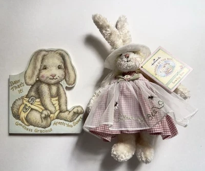 Vintage Y2K Bunnies By The Bay 11”Plush Hallmark Bea “Baby That’s It” Board Book - Image 1 of 4