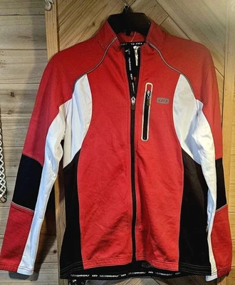 Chaqueta de ciclismo Louis Garneau Geminix para mujer talla mediana roja negra/blanca nueva con etiquetas $79 Foto 1 de 4