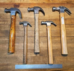 Vintage Tools Claw Hammer LOT Carpentry Tools STANLEY ANVIL ☆USA - Picture 1 of 4
