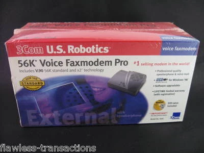 3COM US ROBOTICS Model 5605 56K Voice Faxmodem Pro V.90 X 2  BRAND NEW SEALED - Image 1 of 4