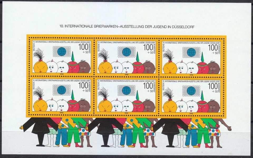 Germany 1990 MNH Mi Block 21 Sc B693 Dusseldorf ’90 Philatelic Exhibition ** - Image 1 of 2