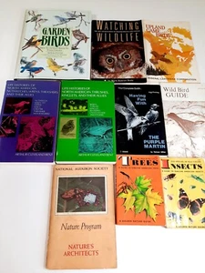 Nature Bird Watching Identification Book Lot 7 Total Birds Trees Insects - Picture 1 of 19
