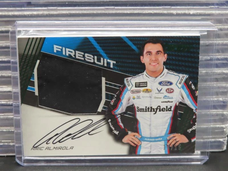 2017 Torque Racing Aric Almirola Green Jumbo Firesuit Auto Autograph #/15