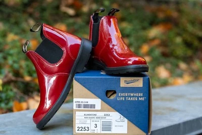 NEW Blundstone 2253 Patent Leather Boots, Big Kid AUS/UK Size 3 (US Women's 4-5) - Image 1 of 4