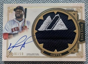 David ORTIZ🔥2015 Topps Five Star Jumbo Majestic Logo Parche AUTO #FSAJ-DO 1/10 - Imagen 1 de 2