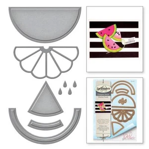Metal DIE CUT set Spellbinders market Fresh ORANGE SLICE LEMON 6 template cut  - Picture 1 of 1