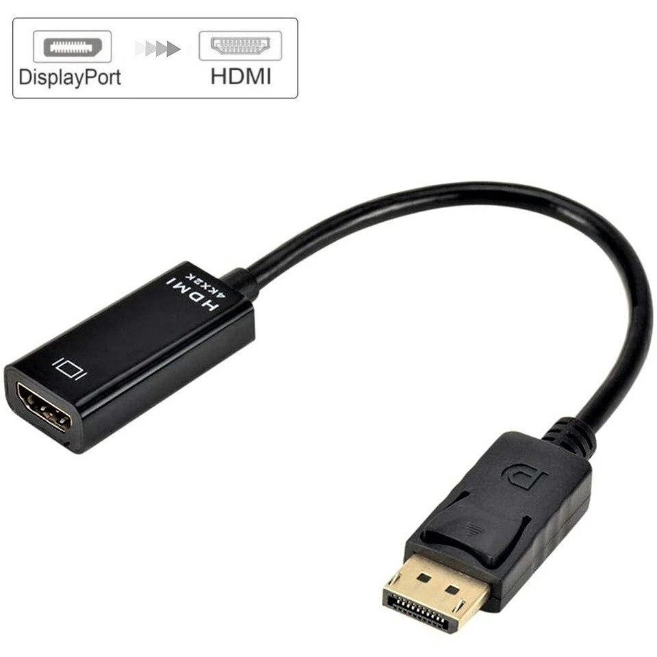 DP zu HDMI Adapter Kabel DP auf HDMI DisplayPort Stecker auf HDMI Buchse 4Kx2K - Bild 1 von 4