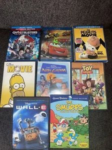 DVD Blu-Ray Lot Of 8 Walt Disney Pixar Animated Kids Children Movies Cars Wall-E - Picture 1 of 4