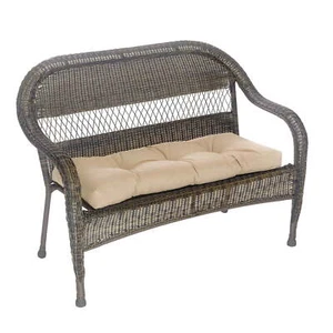 43" x 19" Beige Solid Print Rectangle Bench Outdoor Seating Cushions - Picture 1 of 2
