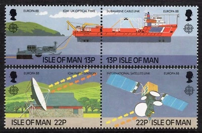 EUROPA CEPT 1988 - Isle of Man - Transportation and Communications - MNH Set  - Image 1 of 2