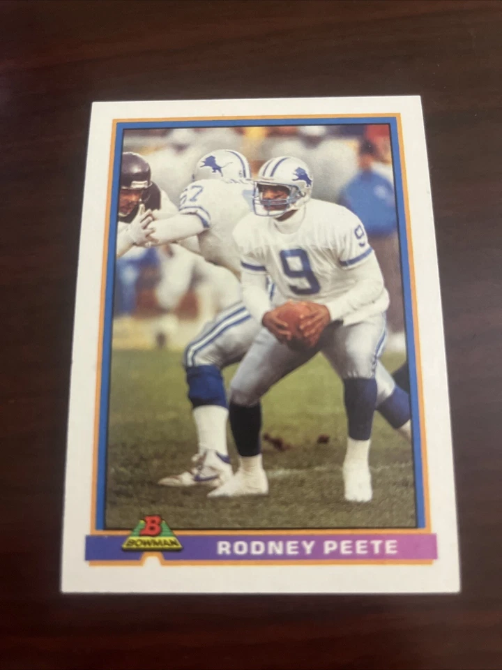 1991 Bowman Rodney Peete #150 Detroit Lions USC Trojans - Image 1 of 1