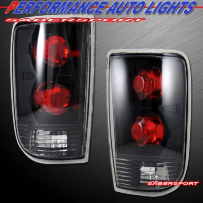 Set of Pair Black Taillights for 1995-2005 Chevy Blazer Jimmy / 96-01 Bravada - Image 1 of 2