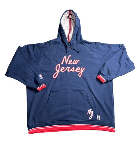 Vintage Retro Nike Center Swoosh Men’s 3XL New Jersey Nets 1977 Rewind Hoodie Cover