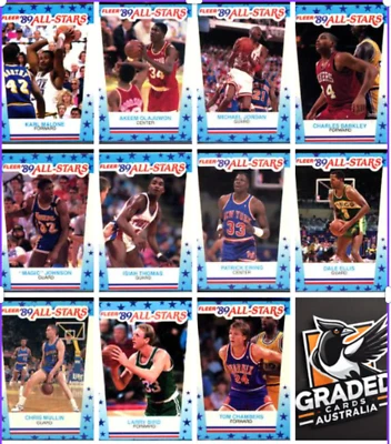 Juego de pegatinas Fleer NBA All-Star 1989 completo con Michael Jordan Foto 1 de 4