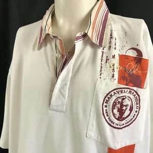 Polo manica corta marca Tupac 2pac Makaveli grafica bianca uomo 2XL XXL - Foto 1 di 7
