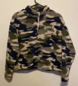 New Grayson Threads Camo Print Weekend Zip Sherpa Sweatshirt Warm Jacket NWT A4 - Picture 1 of 12