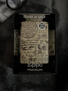 Zippo Windproof Lighter Alchemy Design Matte Beige Metal 49803 - Picture 1 of 1