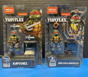 Mega Construx Rafael & Michelangelo Pro Builder Black Series Heroes GNV38 GPH81 - Picture 1 of 4