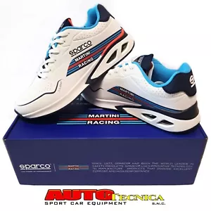 SCARPE SPARCO MARTINI RACING MODELLO S-TIME COLORE BIANCO NERO SNEAKERS - Zdjęcie 1 z 4