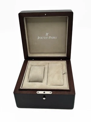 RARO Auténtico Audemars Piguet Dama Royal Oak Madera Reloj y Joyero Foto 1 de 4