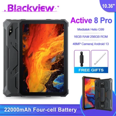 Blackview Active 8 Pro Rugged Tablet 22000mAh 48MP 10.36" 2.4K 16GB+256GB 4G LTE - Image 1 of 4