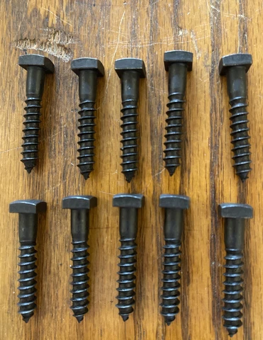 1/4 X  1-1/2 Lag Bolt Antique Square Head Steel  Black Oxide Free Shipping Cover