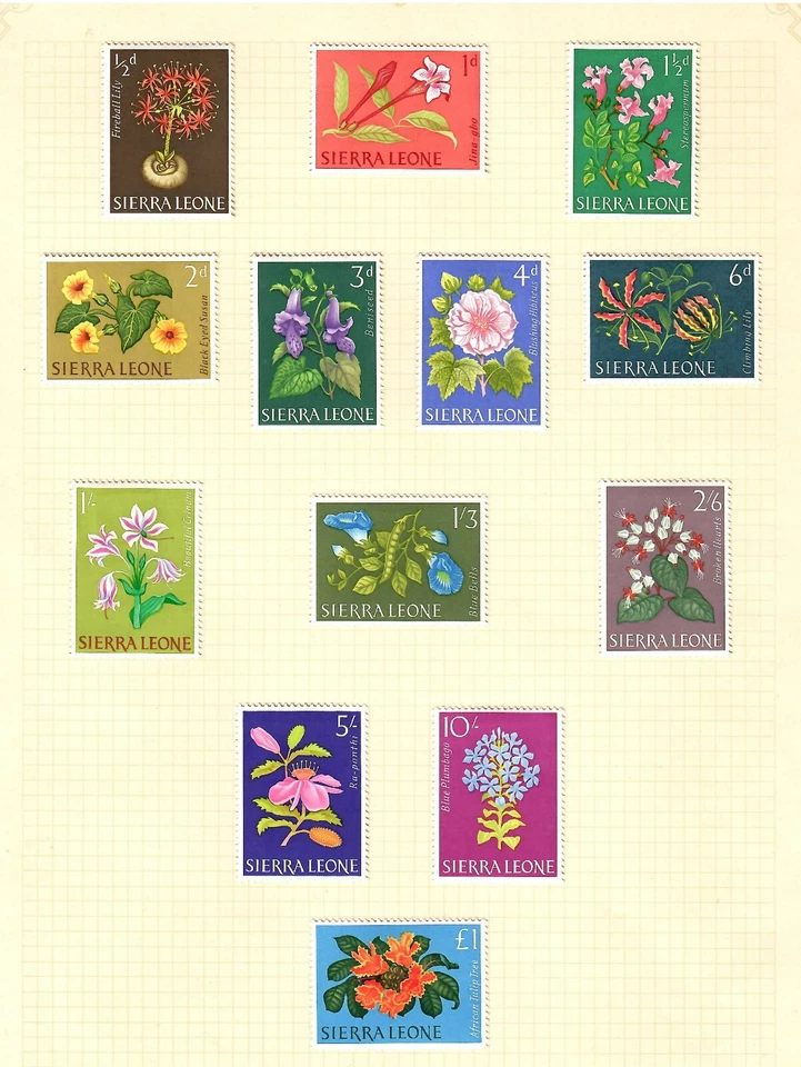 Sierra Leone 1963 Flowers set mint - Image 1 of 1