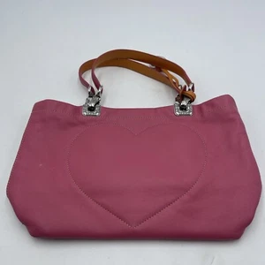 Brighton “JODI” Pink/Mauve Satchel/Tote Stitched Heart - Picture 1 of 11