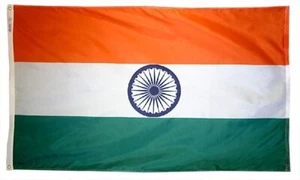 Indien Flagge 12" x 18" Annin # 1035652 NYL-GLO hochwertig hergestellt in den USA Priority Ship - Bild 1 von 3