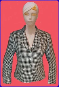 Graue Damenjacke kariert und kariert - Bild 1 von 4