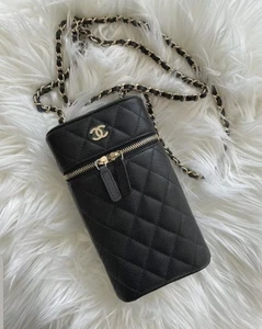 Chanel VIP Free Gift Black Makeup Phone Case Shoulder Bag - Picture 1 of 5