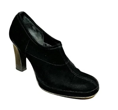 Женские праздничные бархатные черные туфли на каблуке с квадратным носком DKNY размер 9 1/2 M - Изображение 1 из 4