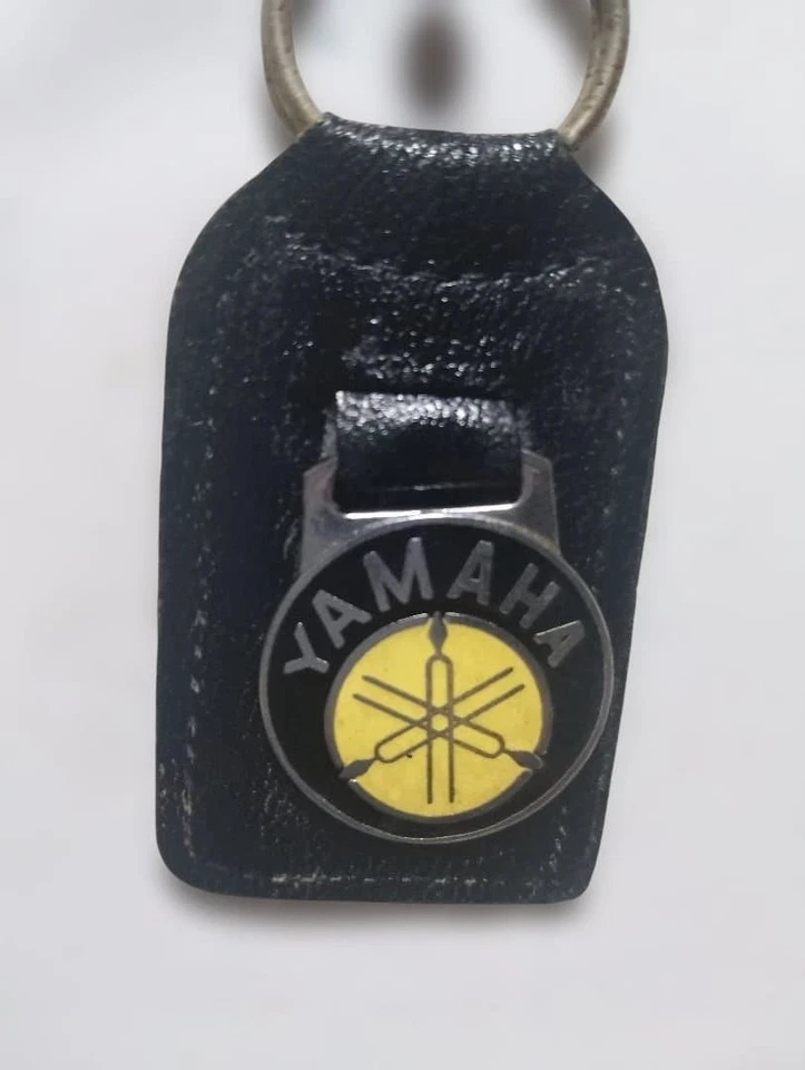 Yamaha Genuine Leather Keychain/Key Ring, Rare, Japan, Unused - Image 1 of 4