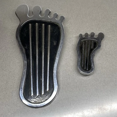 Pedal de gas de pie personalizado Cal de colección Rata Hot Rod cromo Bigfoot + interruptor de atenuación Foto 1 de 4