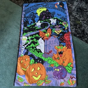 CASA STREGATA Halloween Pannello Tessuto Decorazione Parete Copriporta Strega Fantasma Vintage - Foto 1 di 5