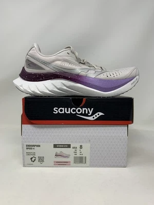 Women's Saucony Endorphin Speed 4, Moon/Plum, 8 B Medium US - Image 1 of 4