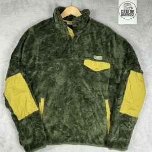 LL Bean 1/4 Snap Fleece Pullover Sweatshirt Deep Shag Green Size Medium Men’s - Picture 1 of 6