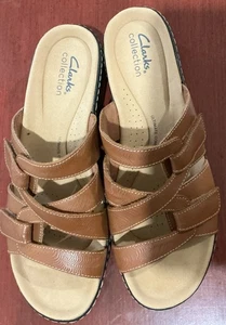NEW Clarks Collection Women's 8.5 Merliah Karli Sandal Shoe Tan - Picture 1 of 6