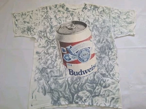 Vintage 1992 Wild Oats Budweiser Beer Promo Graphic All Over Print T-Shirt Sz LG - Picture 1 of 15