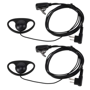 (2 Pack) 2Pin Advanced D Shape Clip-Ear Ptt Headset Earpiece Mic For 2 Way8011 - Zdjęcie 1 z 5