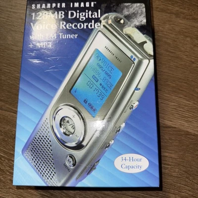 Sharper Image DS701 128mb Digital Voice Recorder with MP3 & Fm Radio Tuner 34 HR - Image 1 of 4