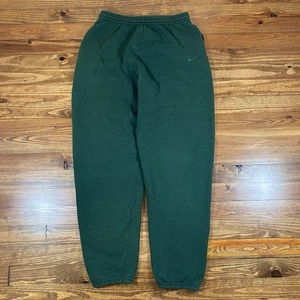 Vintage Nike Sweatpants Size M Green Joggers Made In USA 90s Swoosh White Tag - Picture 1 of 13