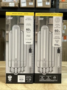 Feit Electric - LED Light Bulb Dimmable -60W- T10 Bulbs E26- 2700K -White Filame - Picture 1 of 4