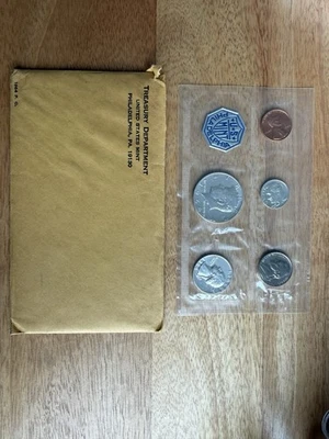 1964 (P) Proof Set Original Envelope 90% Silver US Mint 5 Coins - Image 1 of 2