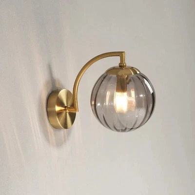 Modern Glass Wall Lamp Living Room Bedroom Bedside Lighting Decor Lights - Image 1 of 4