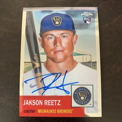 2022 Topps Chrome Platinum Anniversary Jakson Reetz RC Rookie Auto CPA-JRE - Image 1 of 2