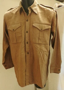 Camisa Chaqueta Original Militar Segunda Guerra Mundial Caqui Bajo Vestir Servicio General (5521) - Imagen 1 de 10